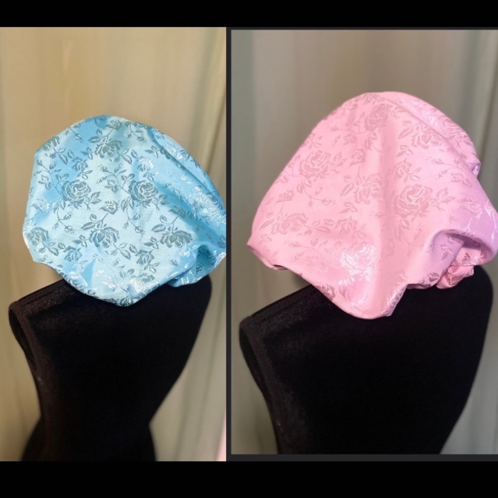 Blue and Pink reversible bonnet